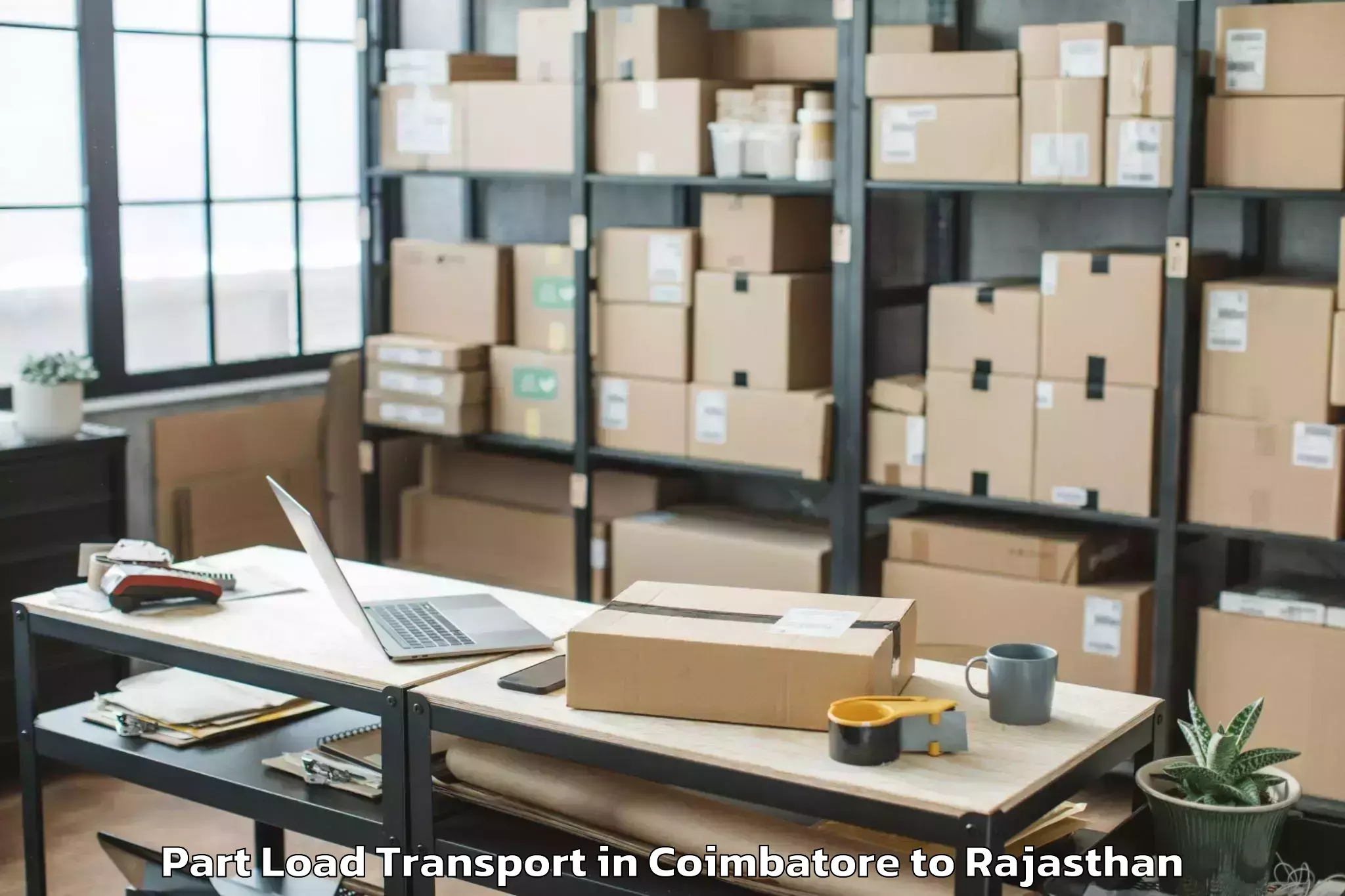 Book Coimbatore to Bhadra Hanumangarh Part Load Transport Online